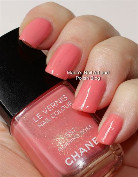 Chanel MORNING ROSE 557 Nail Colour Swatches & Review